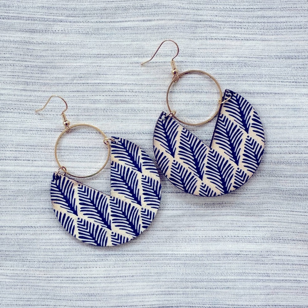 Rooted Home hand painted wood earrings